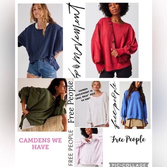 Free People Tops - Free People We The Free Camden Sweatshirts NEW